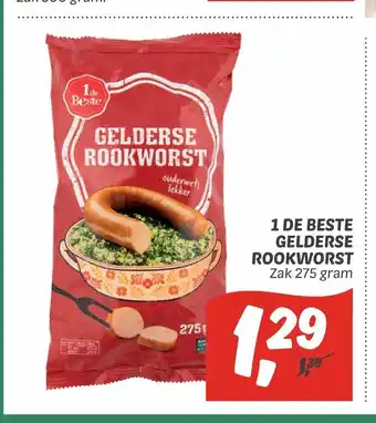 Dekamarkt 1 de beste gelderse rookworst 275 gram aanbieding