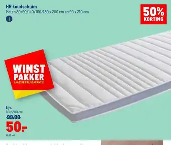 Makro Hr koudschuim 50% korting aanbieding