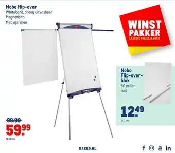 Makro Nobo flip-over aanbieding