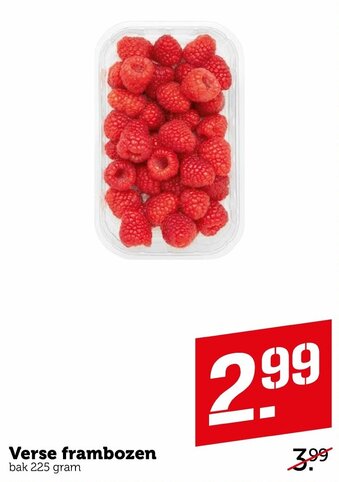 Coop Frambozen 225g aanbieding