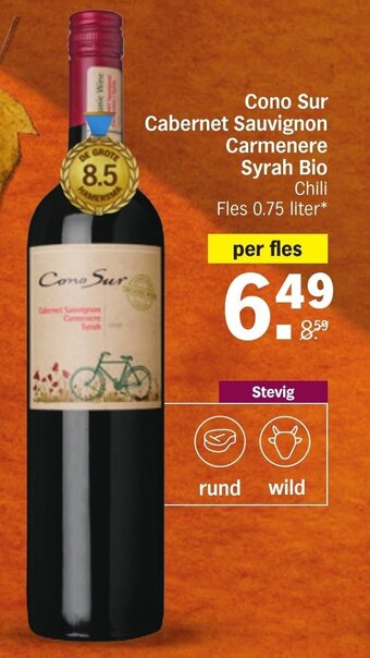 Albert Heijn Cono sur cabernet sauvignon carmenere syrah bio aanbieding