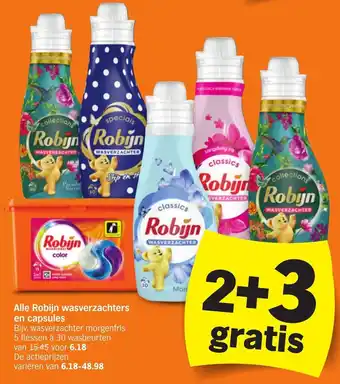 Albert Heijn Alle robijn wasverzachters en capsules aanbieding