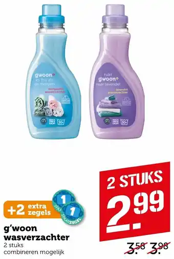 Coop G'woon Wasverzachter 2*750ml aanbieding