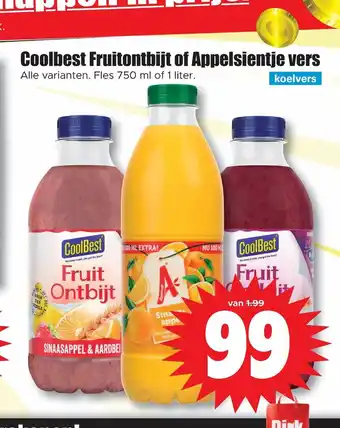 Dirk Coolbest Fruitontbijt of Appelsientje vers aanbieding