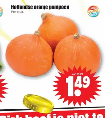 Dirk Hollandse oranje pompoen aanbieding