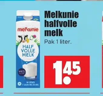 Dirk Melkunie halfvolle melk 1 liter per pak aanbieding