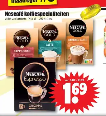 Dirk Nescafe koffiespecialiteiten 8 - 25 stuks per pak aanbieding