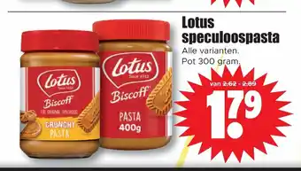 Dirk Lotus speculoospasta 300 gram per pot aanbieding