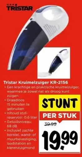 Vomar Voordeelmarkt Tristar kruimelzuiger kr-2156 aanbieding