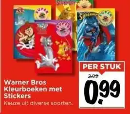 Vomar Voordeelmarkt Warner bros kleurboeken met stickers aanbieding