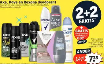 Kruidvat Axe, Dove en Rexona deodorant aanbieding