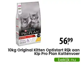 Zooplus 10kg Original kitten optistart rijk aan kip pro plan kattenvoer aanbieding