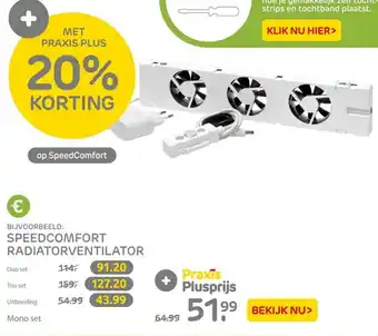 Praxis Speedcomfort radiatorventilator trio set aanbieding