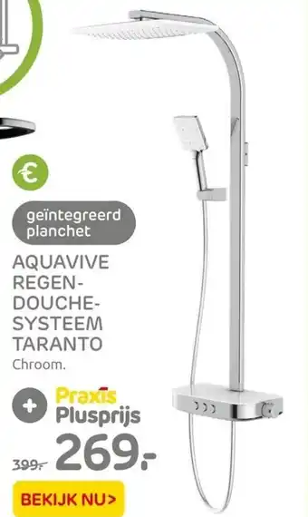 Praxis Aquavive regendouche-systeem taranto aanbieding