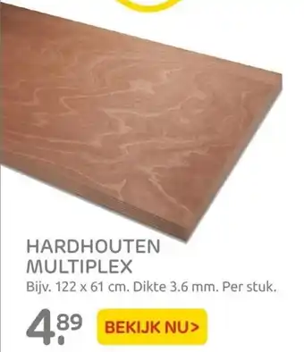 Praxis Hardhouten multiplex 122x61CM aanbieding