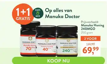 Holland & Barrett Manuka Honing 240MGO 250 gram aanbieding