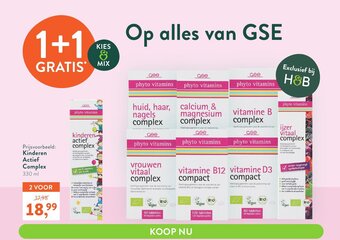 Holland & Barrett GSE Kinderen Actief Complex 330 ml aanbieding