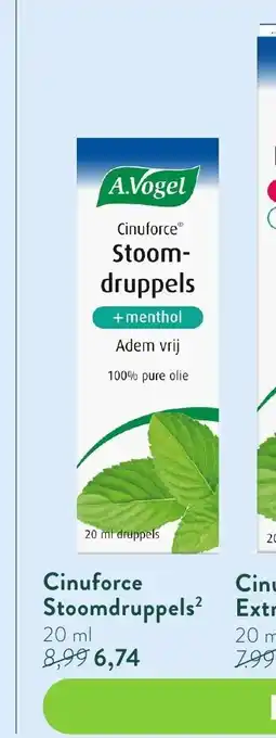 Holland & Barrett A.Vogel Cinuforce Stoomdruppels 20 ml aanbieding
