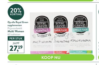 Holland & Barrett Royal Green Multi Woman 60 tabletten aanbieding