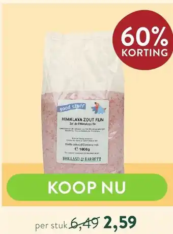 Holland & Barrett Himalaya Zout Flin aanbieding