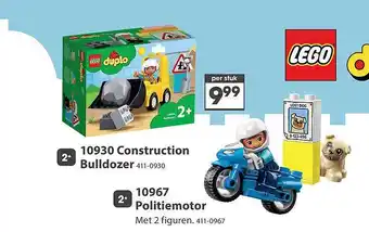 Top1Toys 10930 construction bulldozer , 10967 politiemotor aanbieding