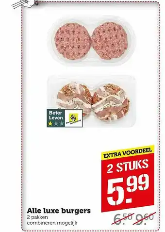 Coop Alle luxe burgers aanbieding