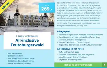 Bolderman Excursiereizen 5-daagse wintersfeerreis all-inclusive teutoburgerwald aanbieding