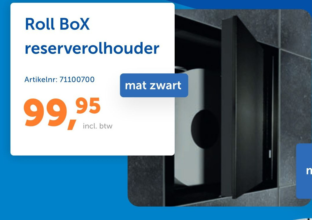 Roll box reserverolhouder aanbieding bij Warmteservice