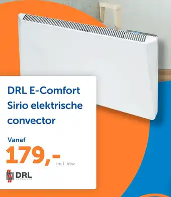 Warmteservice Drl e-comfort sirio elektrische convector vanaf aanbieding