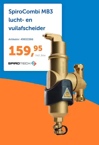 Warmteservice Spirocombi mb3 lucht- en vuilafscheider aanbieding