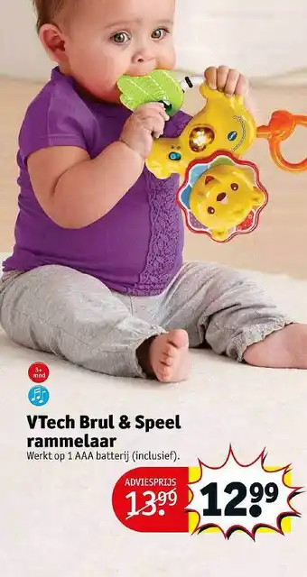 Kruidvat Vtech brul & speel rammelaar aanbieding