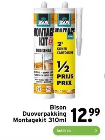 GAMMA Bison duoverpakking montagekit 310ml aanbieding