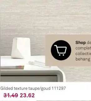 Karwei Gilded texture taupe/goud aanbieding