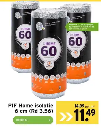 GAMMA PIF Home Isolatie 6cm (rd 3.56) aanbieding