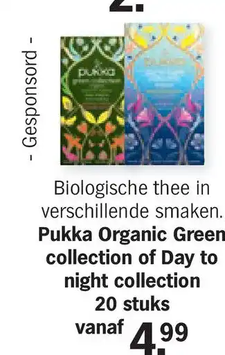 Albert Heijn Pukka Organic Green collection of Day to night collection aanbieding