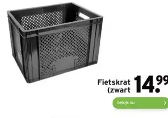 GAMMA Fietskrat zwart aanbieding