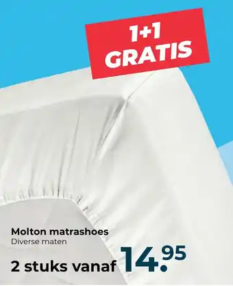 Beddenreus Molton matrashoes aanbieding