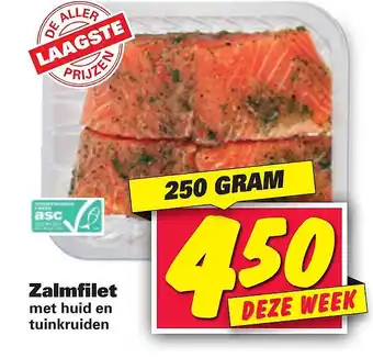 Nettorama Zalmfilet 250 gram aanbieding