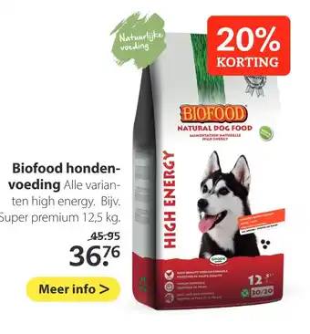 Pets Place Biofood hondenvoeding 12.5 kg aanbieding