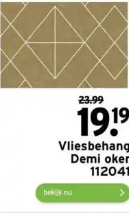 GAMMA Vliesbehang demi oker aanbieding