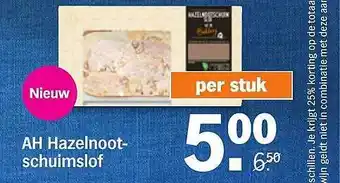 Albert Heijn Ah hazelnootschuimslof aanbieding