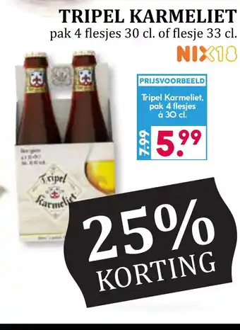 Boon`s Markt Tripel karmeliet aanbieding