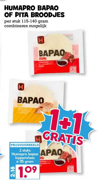 Boon`s Markt Humapro bapao of pita broodjes aanbieding