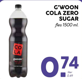 Boon`s Markt G'woon cola zero sugar aanbieding