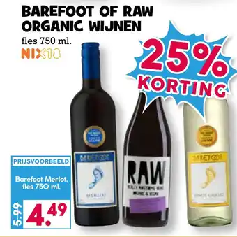 Boon`s Markt Barefoot of raw organic wijnen aanbieding