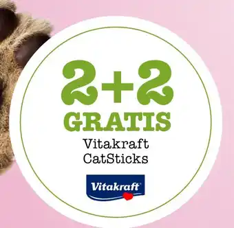 Dierspecialist 2+2 gratis vitakraft catsticks aanbieding