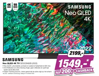 EP Samsung neo qled 4k tv qe55qn92b (2022) aanbieding