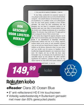 EP Rakuten kobo ereader clara 2e ocean blue aanbieding