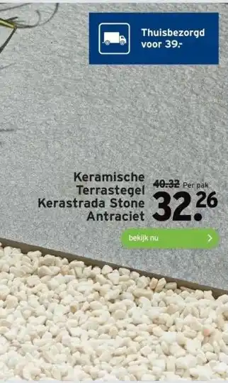 GAMMA Keramische terrastegel kerastrada stone antraciet aanbieding