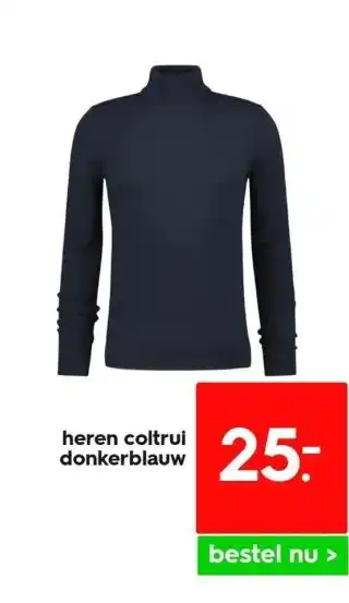 HEMA Heren coltrui donkerblauw aanbieding